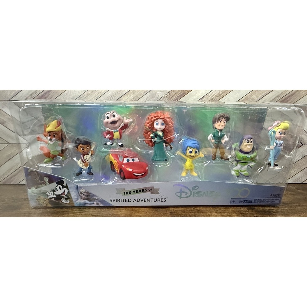 Disney 100 Spirited Adventures Character Figures Limited Edition 9 Piece Set